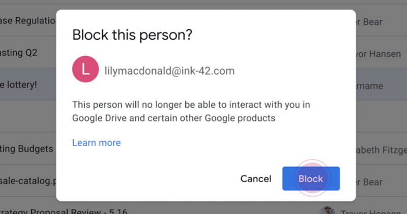 Google Drive 封鎖功能 Google Drive 封鎖功能