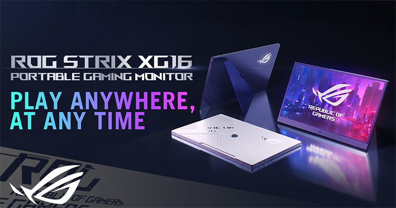 ROG Strix XG16 144Hz可攜式電競螢幕推出，流暢遊戲體驗隨身帶著走 - 電腦王阿達
