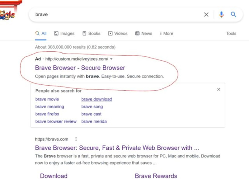 惡意軟體假冒 Brave 瀏覽器官網騙取點擊下載，甚至在 Google 買廣告以假亂真 - 電腦王阿達