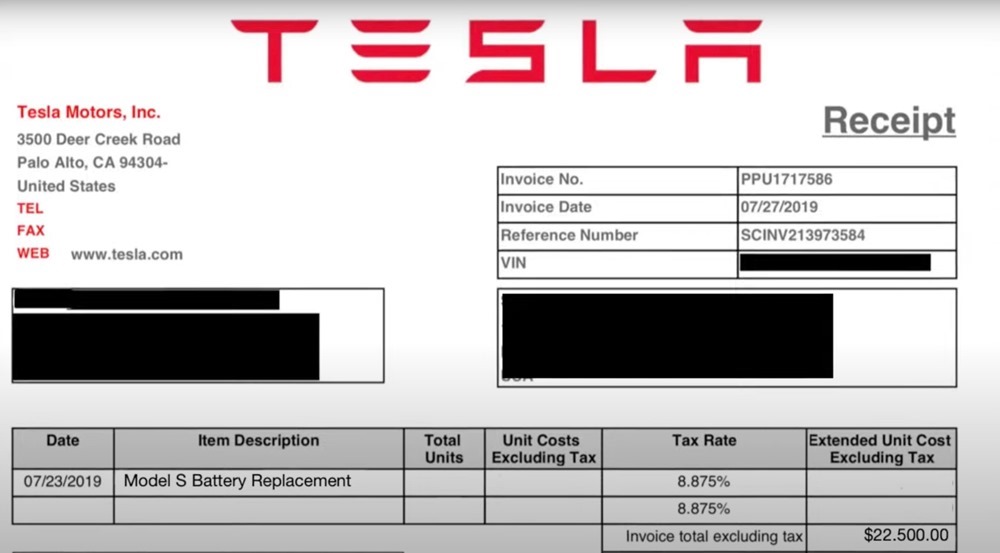 Tesla-battery-pack-replacement-bill