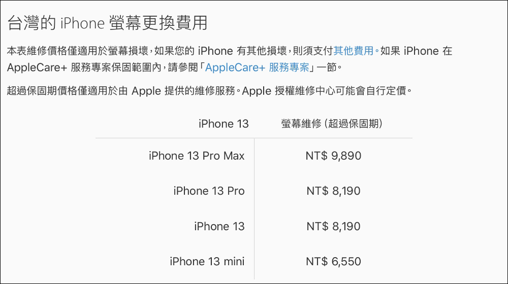 iPhone 13 全系列螢幕維修價格出爐，iPhone 13 Pro Max 價格要價 9,890 元 - 電腦王阿達
