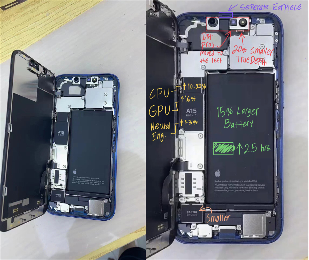 iPhone 13 拆機照曝光!初步揭示內部和 iPhone 12 的 5 項明顯差異 - 電腦王阿達 iPhone 13 拆機照曝光!初步揭示內部和 iPhone 12 的 5 項明顯差異 - 電腦王阿達