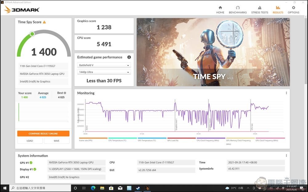 MSI Summit E16 Flip 系統與效能測試 - 25 MSI Summit E16 Flip 系統與效能測試 - 25