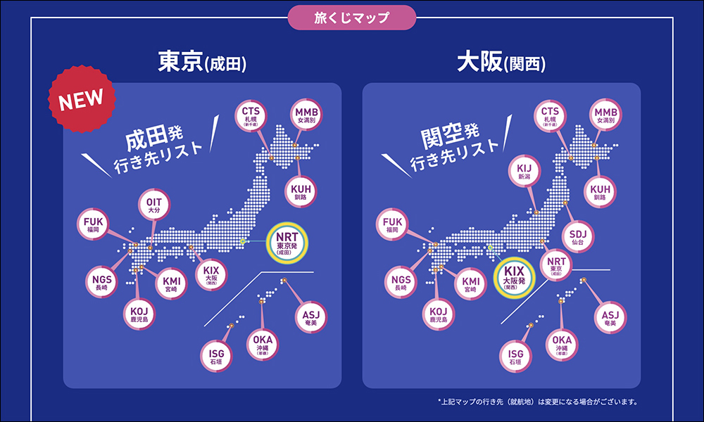 日本樂桃航空推出「機票轉蛋」第二彈,自東京成田機場出發飛往日本國內 12 個隨機地點 - 電腦王阿達 日本樂桃航空推出「機票轉蛋」第二彈,自東京成田機場出發飛往日本國內 12 個隨機地點 - 電腦王阿達