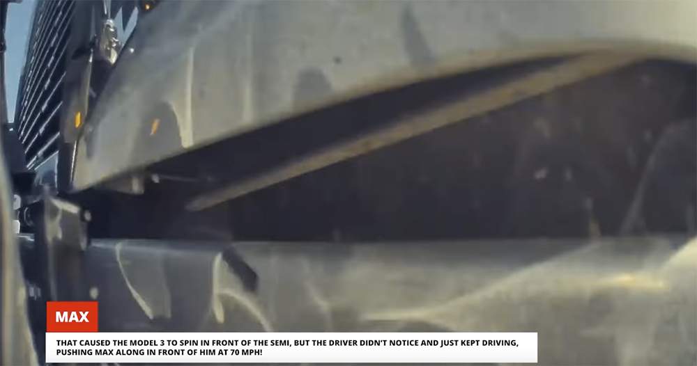 自動駕駛中的 Tesla Model 3 被卡車「奇襲」撞擊推動了約半英里... - 電腦王阿達