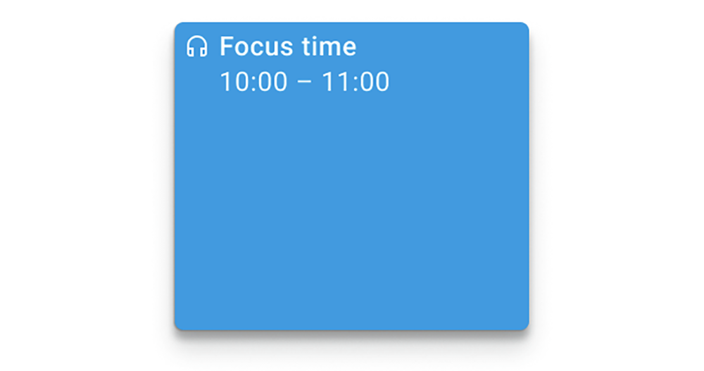 Google 日曆「專注時段」