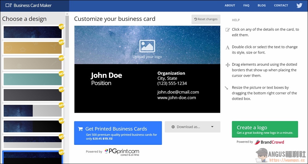 Business Card Maker 免安裝線上名片設計,簡單快速! - 電腦王阿達 Business Card Maker 免安裝線上名片設計,簡單快速! - 電腦王阿達