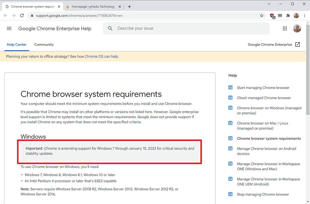 Chrome 瀏覽器對 Windows 7 的支援再度延長一年,至 2023 年 1 月止 - 電腦王阿達 Chrome 瀏覽器對 Windows 7 的支援再度延長一年,至 2023 年 1 月止 - 電腦王阿達