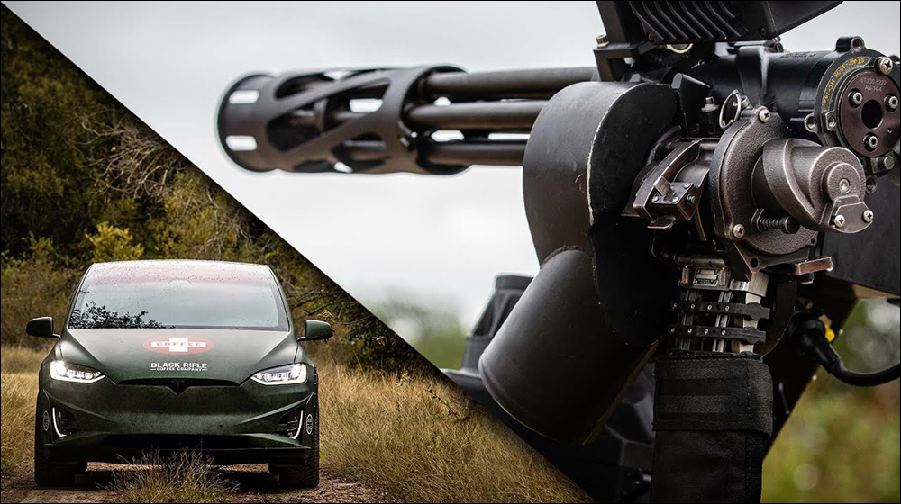 特斯拉 Model X 成為新武器?美國 YouTuber 在裝設兩挺 M134 迷你砲機槍 - 電腦王阿達 特斯拉 Model X 成為新武器?美國 YouTuber 在裝設兩挺 M134 迷你砲機槍 - 電腦王阿達