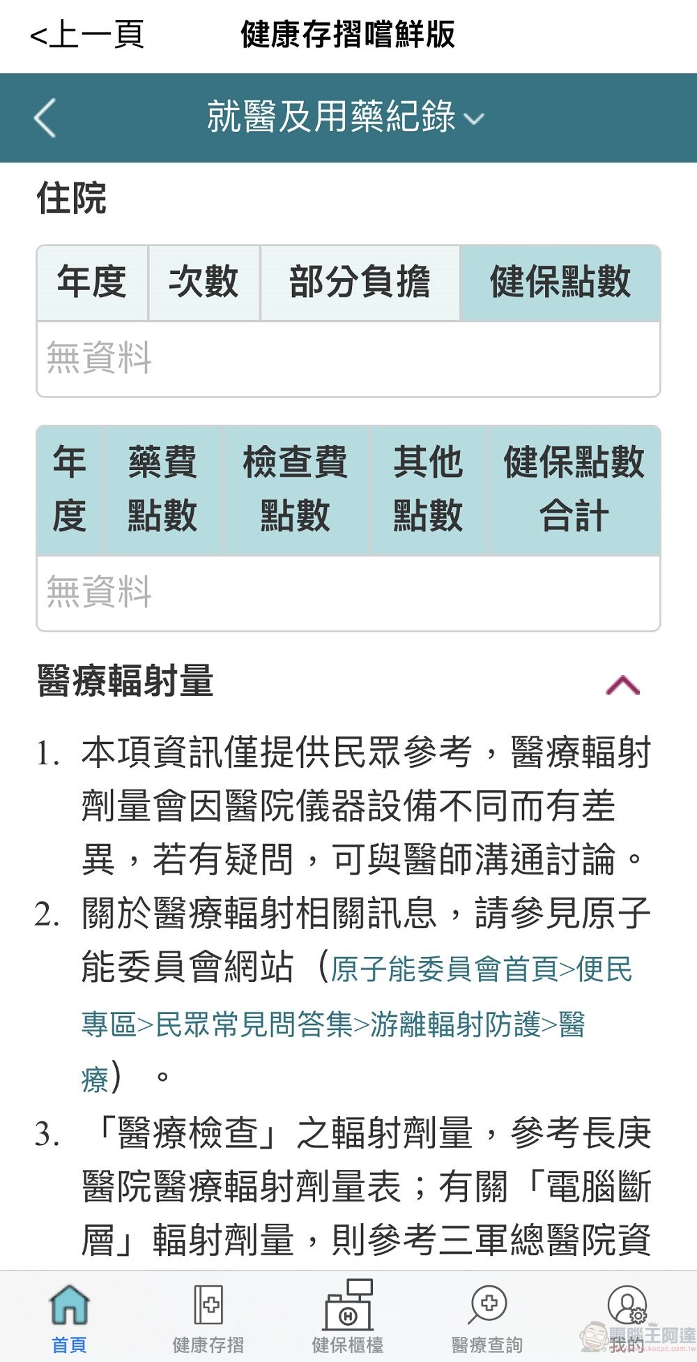 健保行動快易通APP「健康存摺」嘗鮮版功能 提供醫療輻射劑量等資訊 - 電腦王阿達 健保行動快易通APP「健康存摺」嘗鮮版功能 提供醫療輻射劑量等資訊 - 電腦王阿達