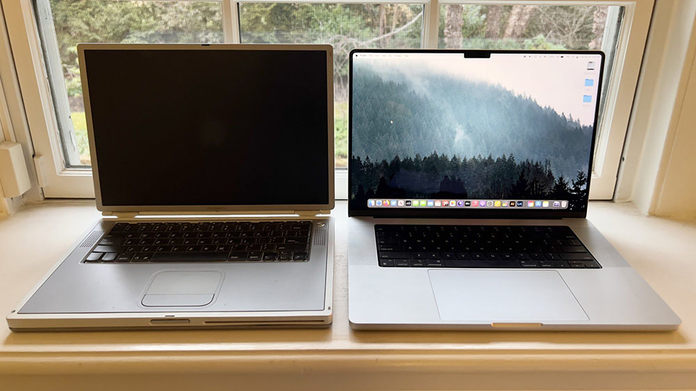 2021 MacBook Pro 跟 2001 年的 Titanium PowerBook G4 有多像？網友分享了比對實拍照片 - 電腦王阿達