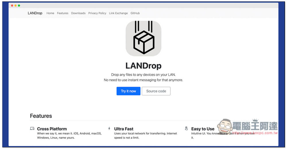 LANDrop 輕鬆實現跨系統無線傳輸資料、照片的免費工具（Windows、Mac、iOS、Android、Linux） - 電腦王阿達