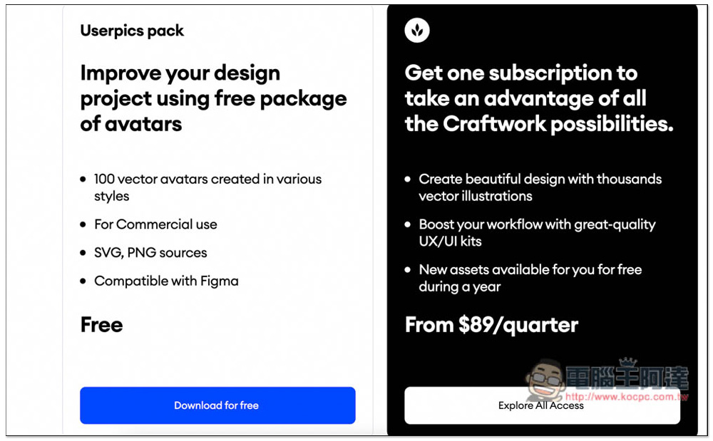 Free Userpics Pack 提供 100 個免費卡通大頭貼素材，個人商用皆可 - 電腦王阿達