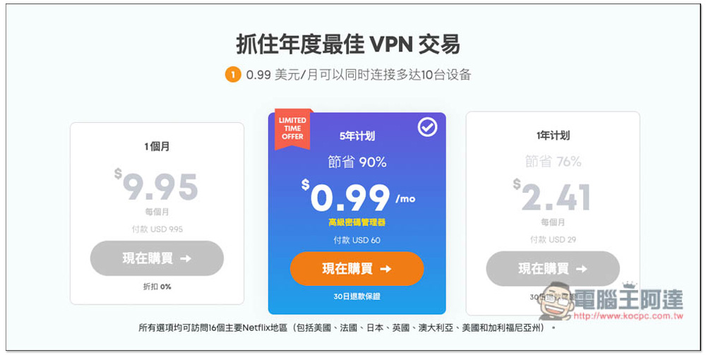 Ivacy VPN 9 個為什麼你值得使用的特點!跨區看 Netflix、Disney+ 每月只需 1 美金 - 電腦王阿達 Ivacy VPN 9 個為什麼你值得使用的特點!跨區看 Netflix、Disney+ 每月只需 1 美金 - 電腦王阿達
