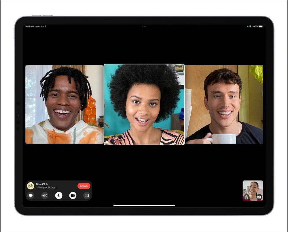 iPadOS 15-Facetime_GroupFaceTime-4person_screen iPadOS 15-Facetime_GroupFaceTime-4person_screen