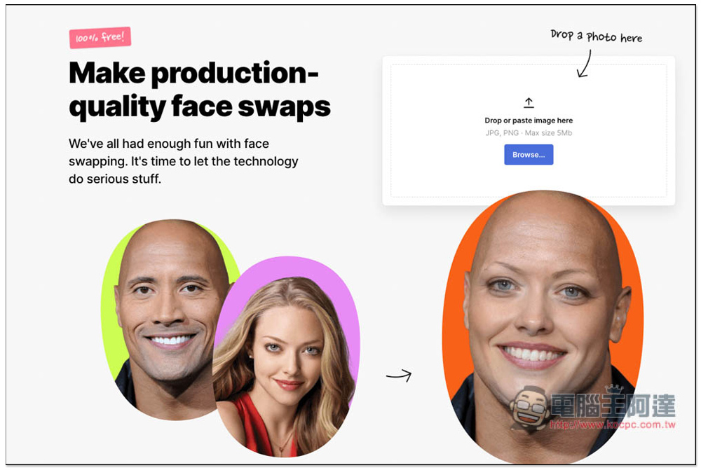 AI Face Swap 免費線上 AI 換臉工具,除了換梗圖,還能上傳你想換掉臉的照片 - 電腦王阿達 AI Face Swap 免費線上 AI 換臉工具,除了換梗圖,還能上傳你想換掉臉的照片 - 電腦王阿達