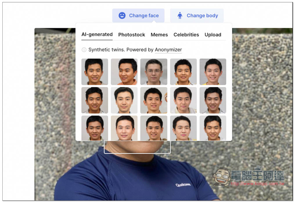 AI Face Swap 免費線上 AI 換臉工具,除了換梗圖,還能上傳你想換掉臉的照片 - 電腦王阿達 AI Face Swap 免費線上 AI 換臉工具,除了換梗圖,還能上傳你想換掉臉的照片 - 電腦王阿達