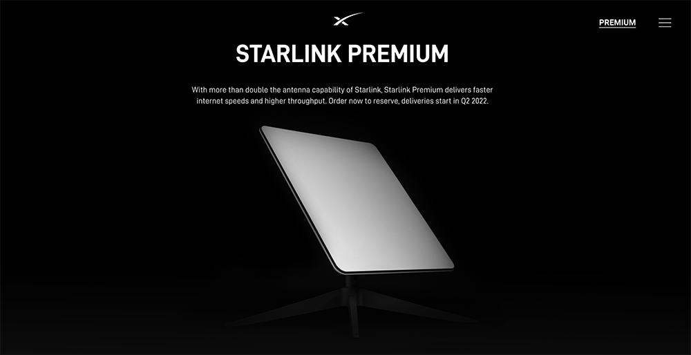 SpaceX 推出 STARLINK PREMIUM 高級版方案，網速最高可達 500Mbps - 電腦王阿達