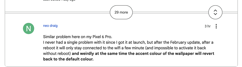 多位 Pixel 6 和 Pixel 6 Pro 用戶反應安裝 2 月更新後,出現 Wi-Fi 故障問題 - 電腦王阿達 多位 Pixel 6 和 Pixel 6 Pro 用戶反應安裝 2 月更新後,出現 Wi-Fi 故障問題 - 電腦王阿達