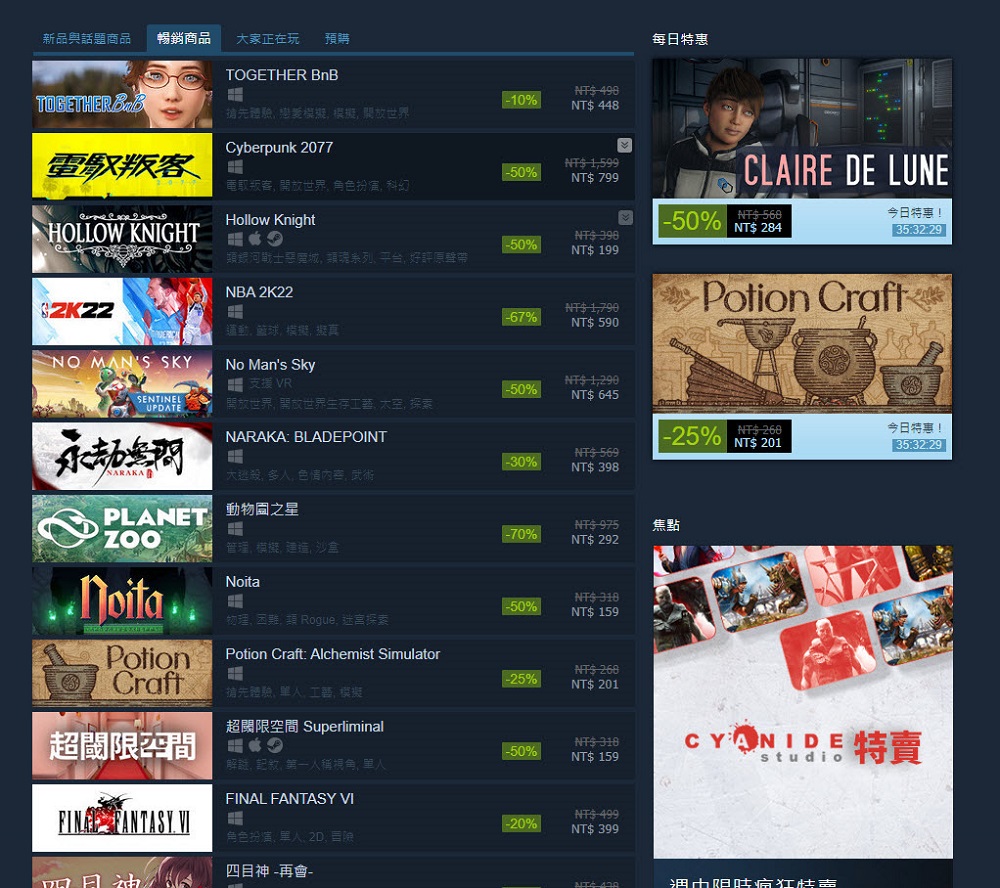 Steam自3月起推出新的折扣規則 將不再有折扣超過90%的特惠價 - 電腦王阿達 Steam自3月起推出新的折扣規則 將不再有折扣超過90%的特惠價 - 電腦王阿達