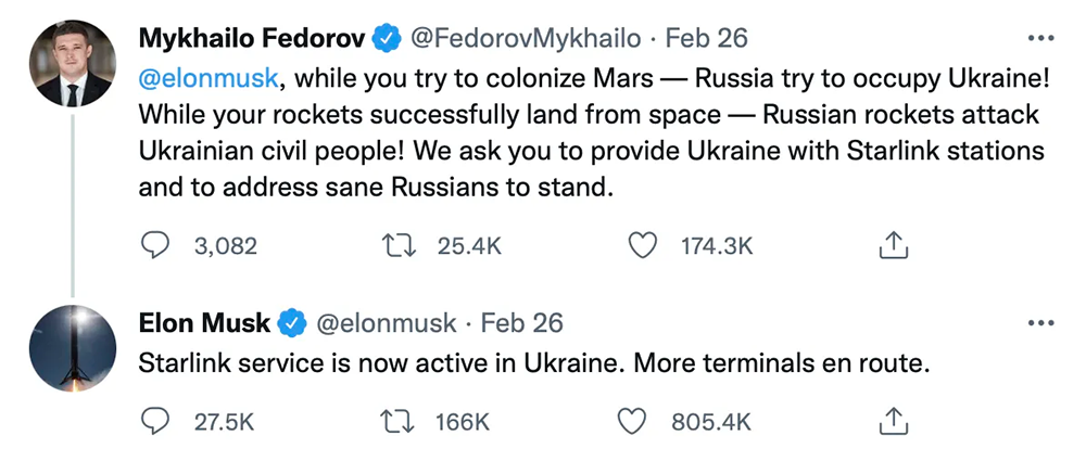 現代鋼鐵人說到做到!Elon Musk 說好的 Starlink 接收器抵達烏克蘭 - 電腦王阿達 現代鋼鐵人說到做到!Elon Musk 說好的 Starlink 接收器抵達烏克蘭 - 電腦王阿達