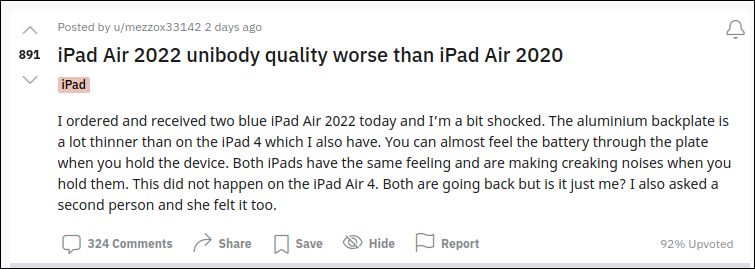 iPad Air 殼太薄?國外多名用戶反應按壓時有異音 - 電腦王阿達 iPad Air 殼太薄?國外多名用戶反應按壓時有異音 - 電腦王阿達