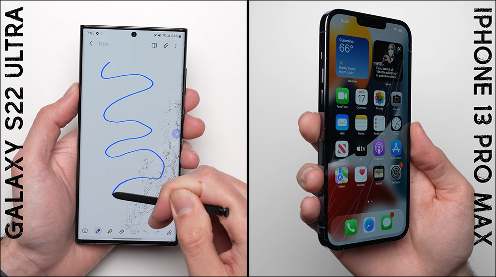 三星 Galaxy S22 Ultra vs iPhone 13 Pro Max 跌落測試 PK - 電腦王阿達 三星 Galaxy S22 Ultra vs iPhone 13 Pro Max 跌落測試 PK - 電腦王阿達