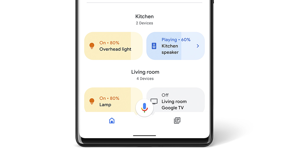 Google Home app 介面大改版 Google Home app 介面大改版