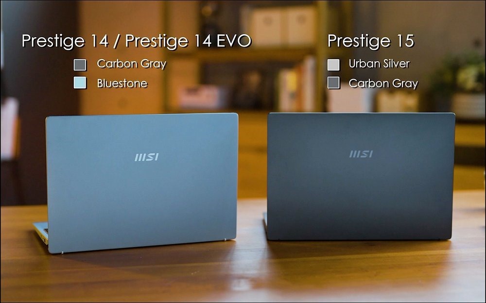 Prestige 15、Prestige 14擁有纖薄質感機身