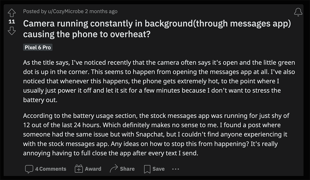 Google 訊息 app 的 Bug 導致相機持續開啟,讓 Android 手機發燙與過度耗電 - 電腦王阿達 Google 訊息 app 的 Bug 導致相機持續開啟,讓 Android 手機發燙與過度耗電 - 電腦王阿達