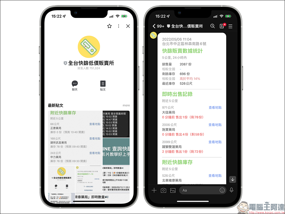 「全台快篩低價販賣所」 LINE 機器人:全台最新快篩試劑庫存,還能預測開賣時間! - 電腦王阿達 「全台快篩低價販賣所」 LINE 機器人:全台最新快篩試劑庫存,還能預測開賣時間! - 電腦王阿達
