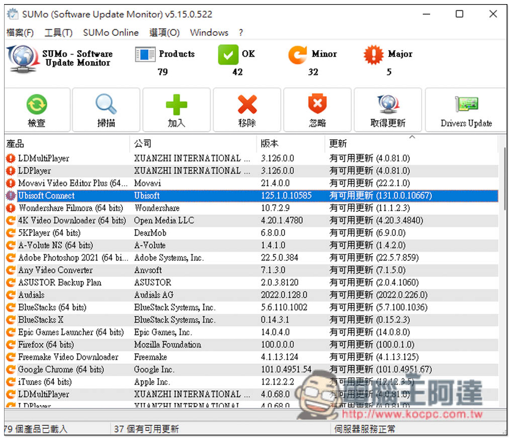 SUMo PRO 專業版限免,一鍵檢查電腦的軟體是否為最新版本,並提供安裝載點,現省 29.99 美金 - 電腦王阿達 SUMo PRO 專業版限免,一鍵檢查電腦的軟體是否為最新版本,並提供安裝載點,現省 29.99 美金 - 電腦王阿達
