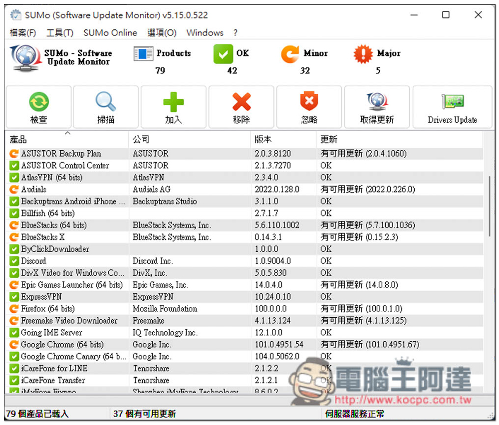 SUMo PRO 專業版限免,一鍵檢查電腦的軟體是否為最新版本,並提供安裝載點,現省 29.99 美金 - 電腦王阿達 SUMo PRO 專業版限免,一鍵檢查電腦的軟體是否為最新版本,並提供安裝載點,現省 29.99 美金 - 電腦王阿達