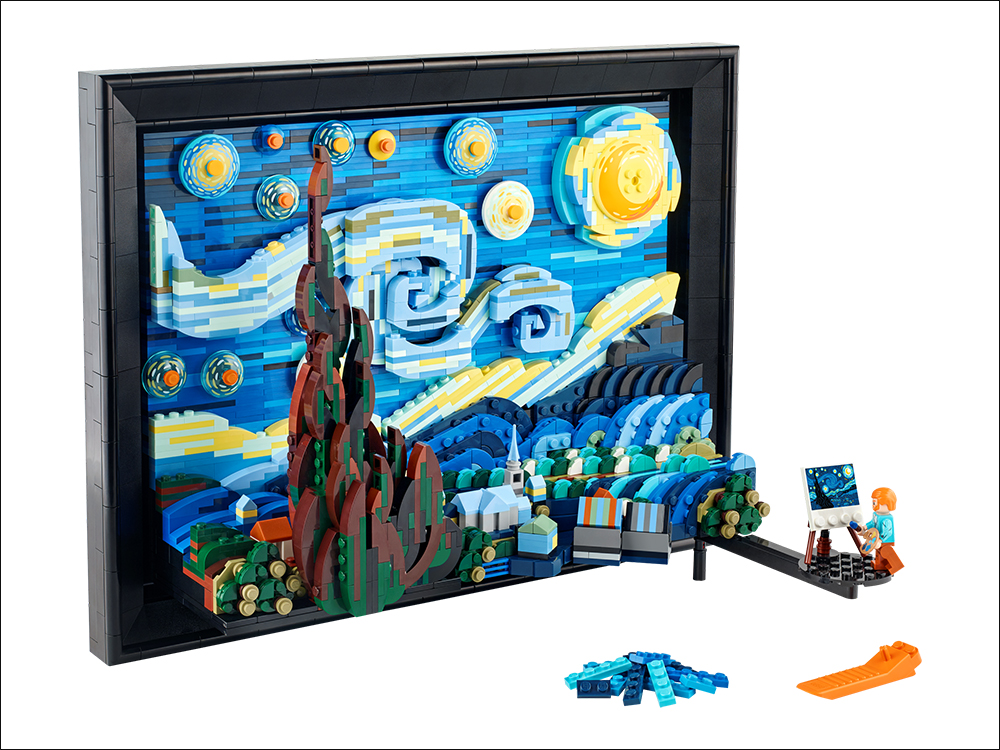 樂高 LEGO Ideas 系列梵谷名畫《星夜》推出，由 2316 片零件組成 - 電腦王阿達