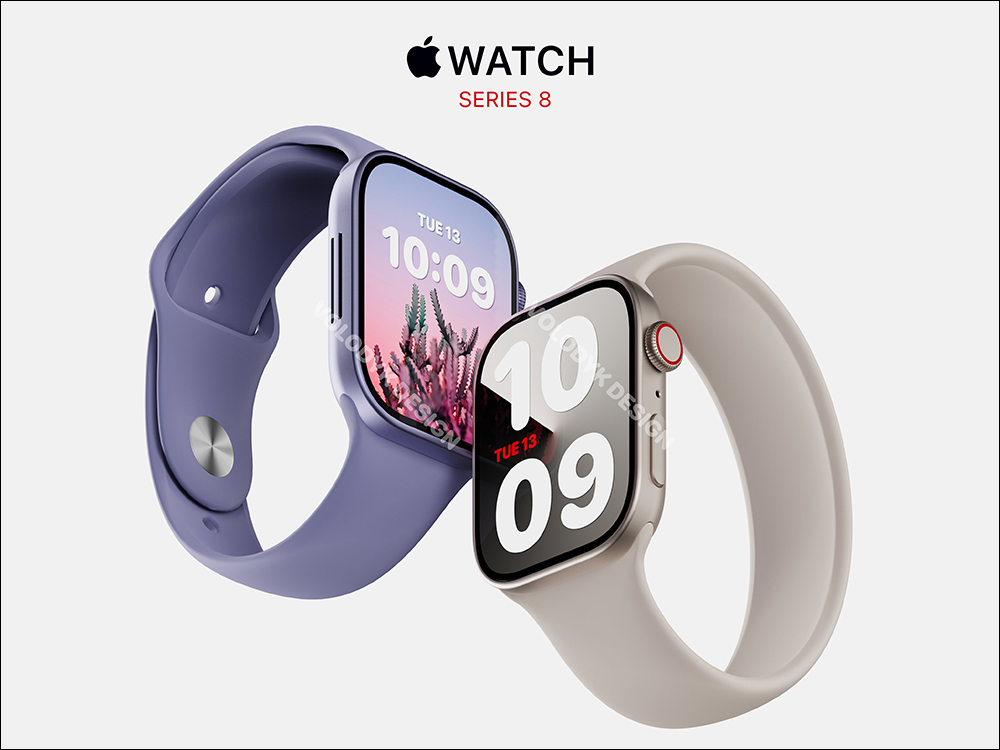 Apple Watch Series 8 有望採用全新平面螢幕和平整化邊框?設計師製作全新渲染圖 - 電腦王阿達 Apple Watch Series 8 有望採用全新平面螢幕和平整化邊框?設計師製作全新渲染圖 - 電腦王阿達