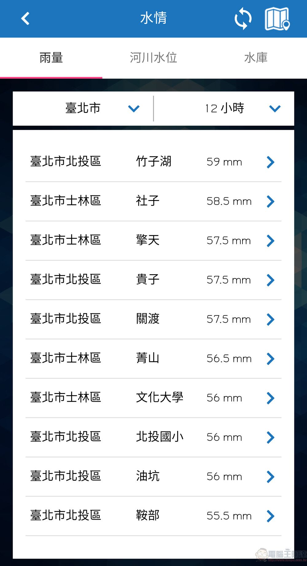 經濟部水利署「行動水情app」可查詢氣象圖資與雨量狀況 - 電腦王阿達 經濟部水利署「行動水情app」可查詢氣象圖資與雨量狀況 - 電腦王阿達