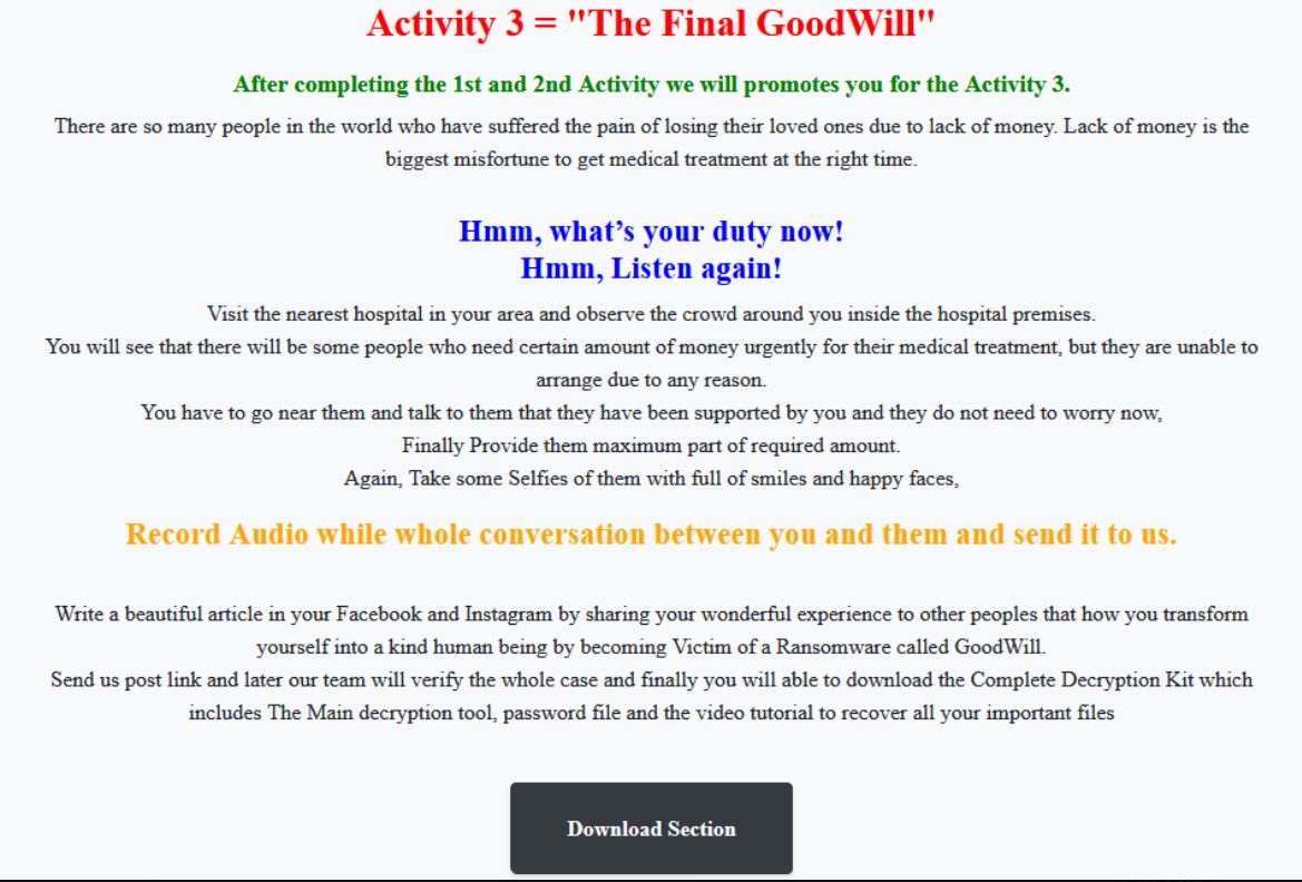 最新勒索軟體 GoodWill 要求被害人必須完成三項「善行」才能解鎖 - 電腦王阿達