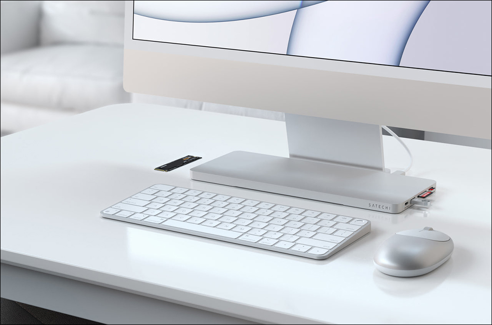 Satechi 為 iMac 24 吋的 Dock 底座,設計無違和!大小剛好放置巧控鍵盤,還可安裝 M.2 SSD - 電腦王阿達 Satechi 為 iMac 24 吋的 Dock 底座,設計無違和!大小剛好放置巧控鍵盤,還可安裝 M.2 SSD - 電腦王阿達