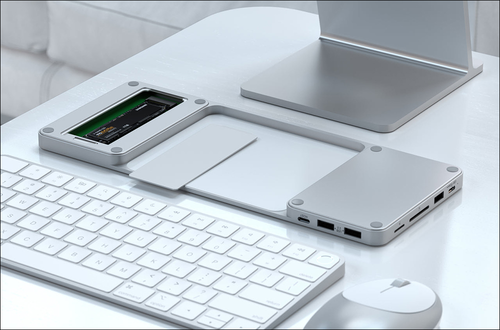 Satechi 為 iMac 24 吋的 Dock 底座,設計無違和!大小剛好放置巧控鍵盤,還可安裝 M.2 SSD - 電腦王阿達 Satechi 為 iMac 24 吋的 Dock 底座,設計無違和!大小剛好放置巧控鍵盤,還可安裝 M.2 SSD - 電腦王阿達