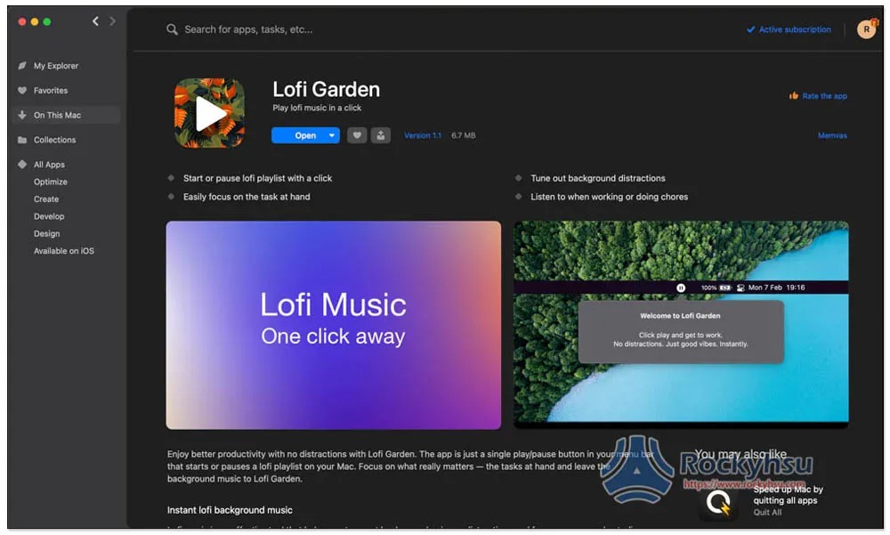 Lofi Garden 最簡單的 Mac 專注音樂小工具，一鍵隨機播放 Lofi 音樂 - 電腦王阿達
