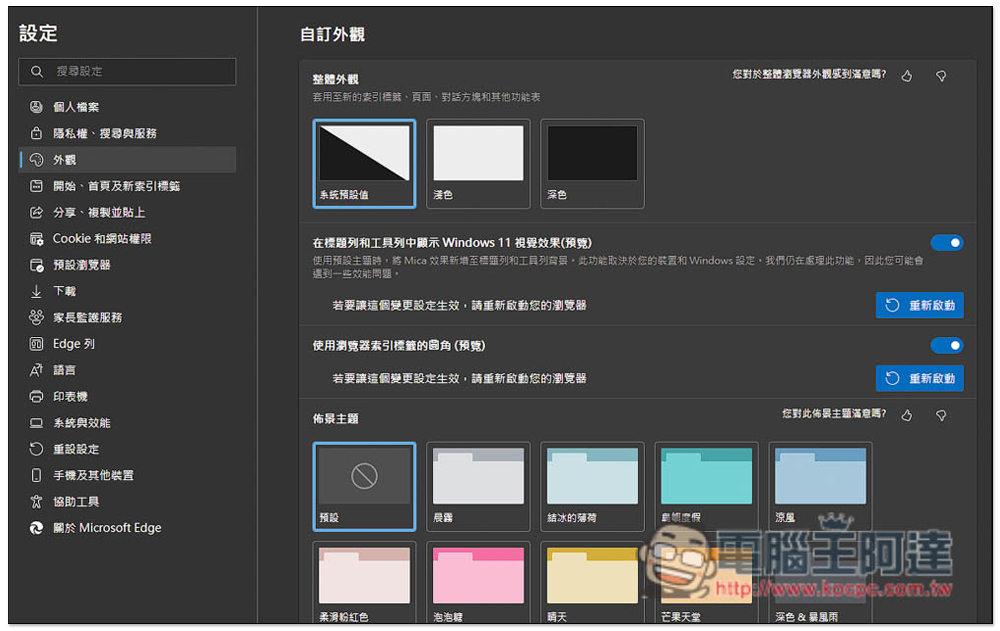 Microsoft Edge 最新版本迎來了新外觀設計功能,這篇教你怎麼開啟它 - 電腦王阿達 Microsoft Edge 最新版本迎來了新外觀設計功能,這篇教你怎麼開啟它 - 電腦王阿達