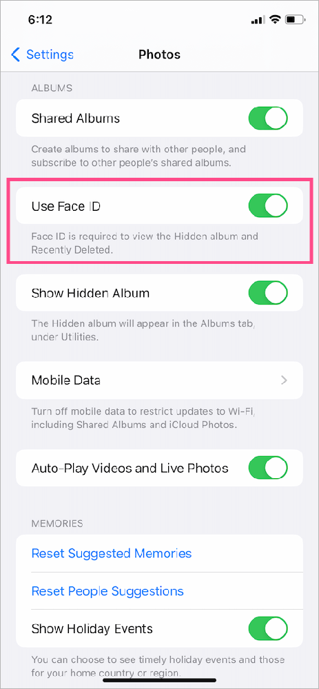 iOS 16 將能夠「鎖上」已隱藏與最近刪除的相簿，沒有密碼無法打開 - 電腦王阿達