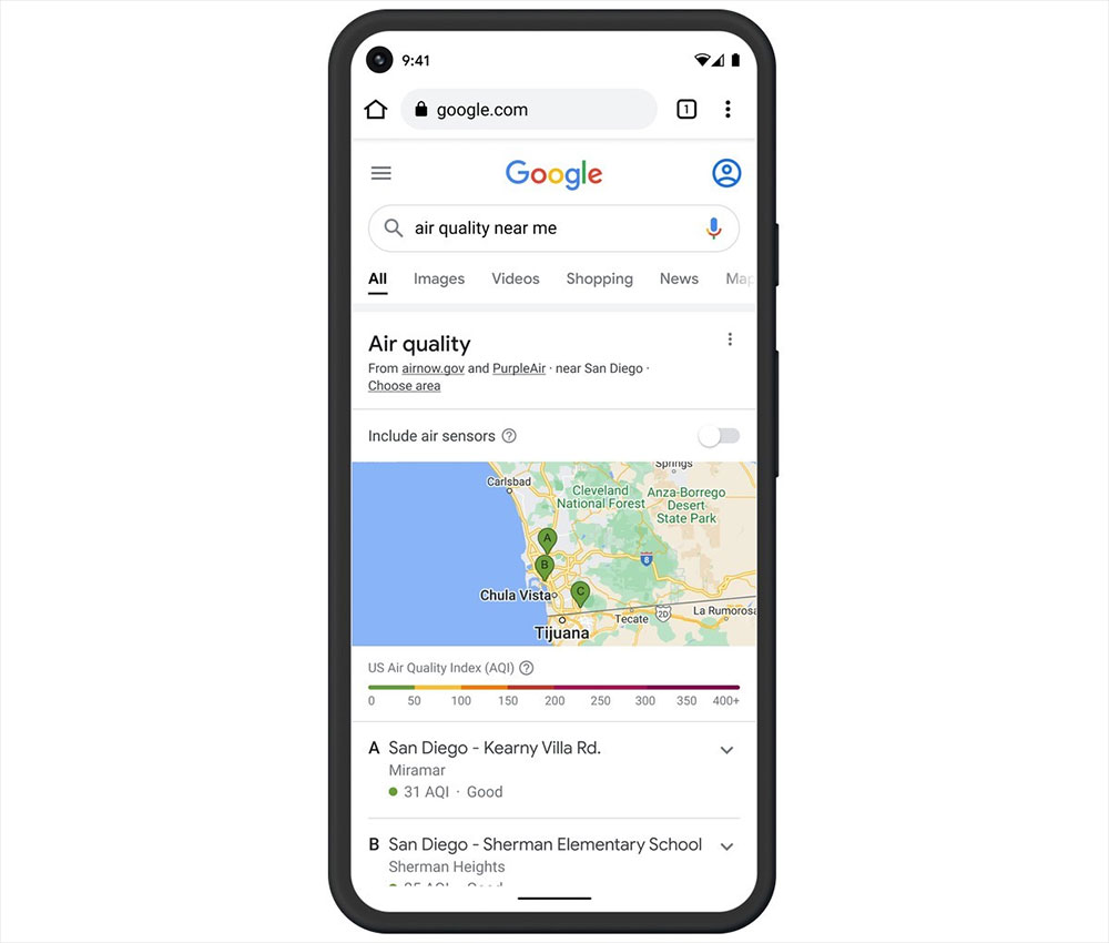 Google 地圖現在可以幫你找到哪裡有好空氣 - 電腦王阿達