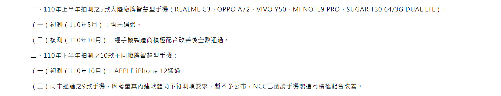 NCC公布2021年下半年至2022年第1季15款智慧手機內建軟體資安抽測結果 - 電腦王阿達 NCC公布2021年下半年至2022年第1季15款智慧手機內建軟體資安抽測結果 - 電腦王阿達