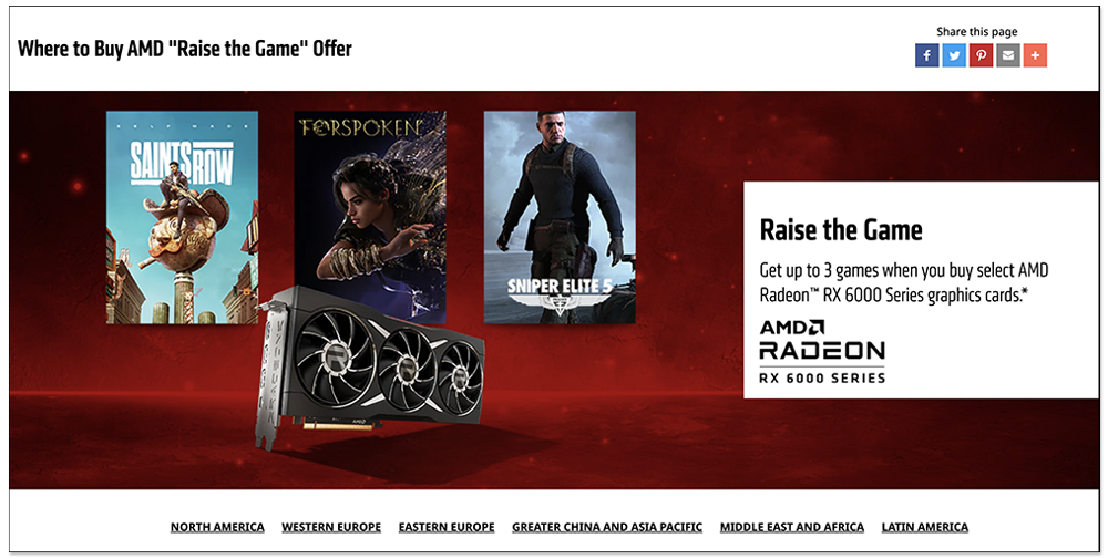 AMD Raise The Game 遊戲捆綁包再加碼，買 Radeon RX 6000 系列最多可免費獲得 3 款遊戲 - 電腦王阿達