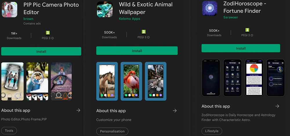 Google Play 商店被發現有 5 款惡意 Apps 已超過 200 萬次下載,會竊取帳號登入資料 - 電腦王阿達 Google Play 商店被發現有 5 款惡意 Apps 已超過 200 萬次下載,會竊取帳號登入資料 - 電腦王阿達