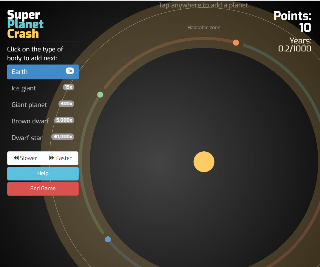 NASA介紹一款免費網頁遊戲「Game: Super Planet Crash」 透過遊戲學習模擬天體運行 - 電腦王阿達