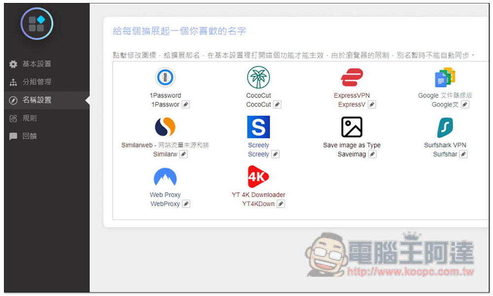 「擴展管理器」超強大 Chrome、Edge 擴充功能管理工具,一鍵啟用 / 關閉、分組、重新命名 - 電腦王阿達 「擴展管理器」超強大 Chrome、Edge 擴充功能管理工具,一鍵啟用 / 關閉、分組、重新命名 - 電腦王阿達