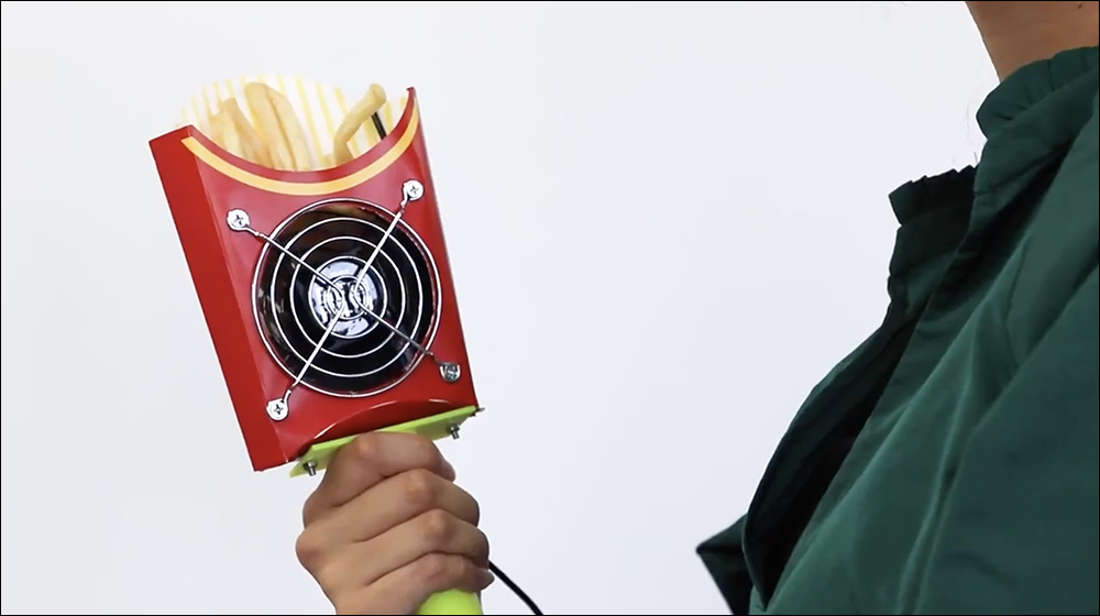 日本網友自製超無用發明，能吹出「麥當勞薯條風味」的手持電扇 - 電腦王阿達