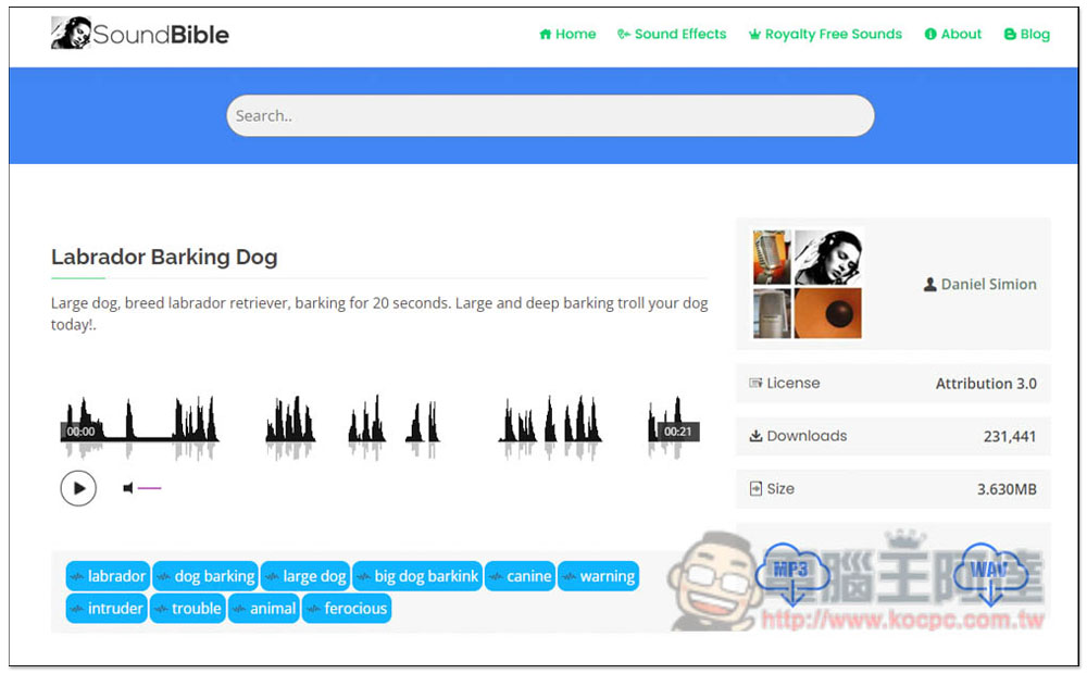 SoundBible 提供大量無版權免費聲音音效素材,各種類型都有 - 電腦王阿達 SoundBible 提供大量無版權免費聲音音效素材,各種類型都有 - 電腦王阿達
